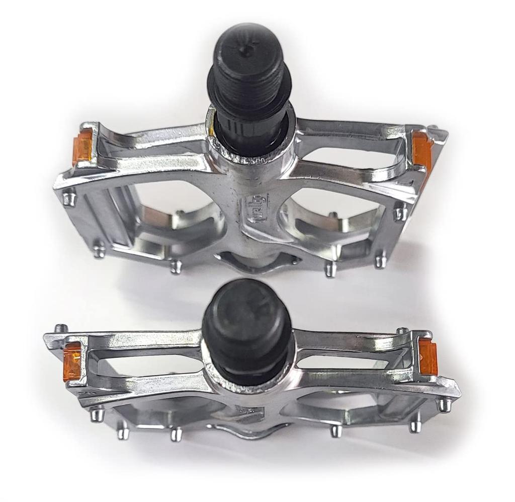 WELLGO Aluminum Flat Pedals, Thin Type M195, Silver [Parallel Import]