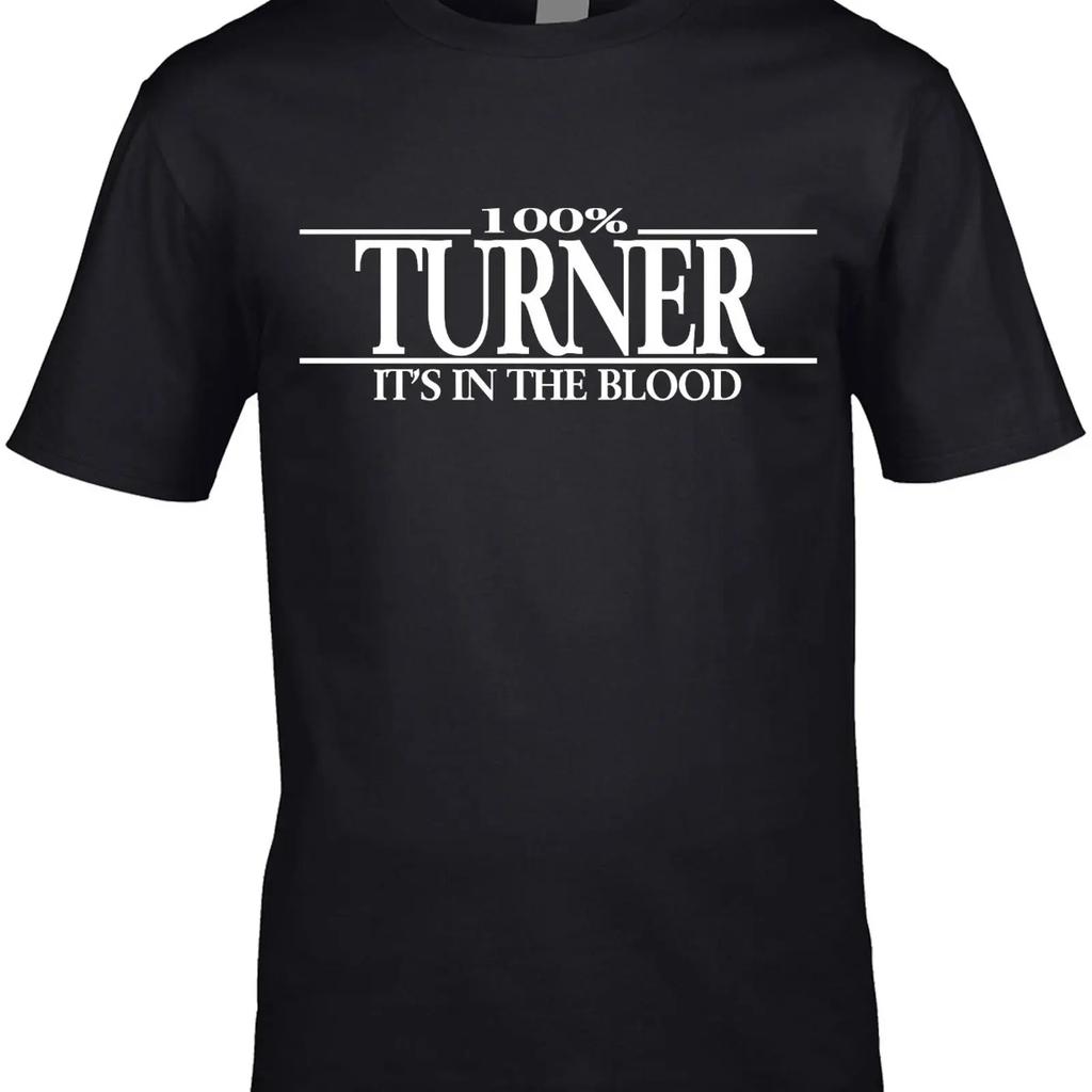 Turner Name Men's T-Shirt Last Name Novelty Funny Family Gift Top Vintage Men Unisex Designer Clothes