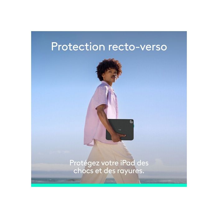 Accessoires Tablette Logitech Flip Folio, étui clavier pour iPad Pro 11 pouces (M4) et iPad Air 11 pouces (M2 et M3) (5e génération
