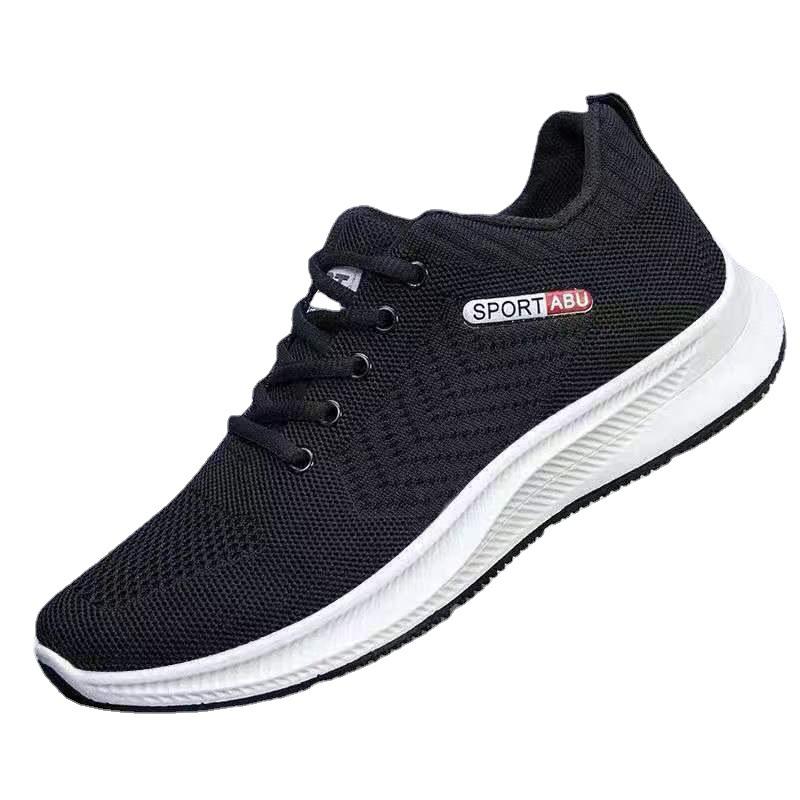 Neue Herrenschuhe atmungsaktive Freizeitschuhe Low-Top trendige vielseitige Sportschuhe Flyknit Laufschuhe