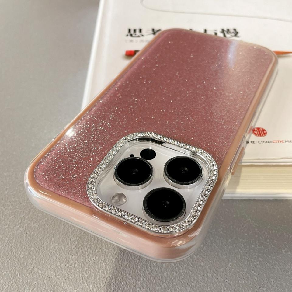 Transparent Silicone Phone Case For iPhone 16 15 14 13 12 11 Pro Max Plus Clear  Bling Glitter Protector Shockproof Cover