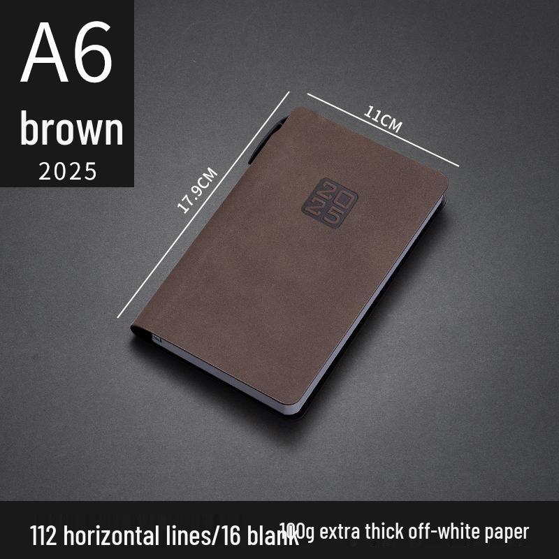 Customizable Sheepskin Notebook with Pen & Free Engraving - Company Logo 2025 Diary, A6/A5/B