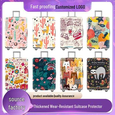 Elastic Luggage Cover: Durable, Printed Dust Cover for Suitcases (S, M, L, XL)
