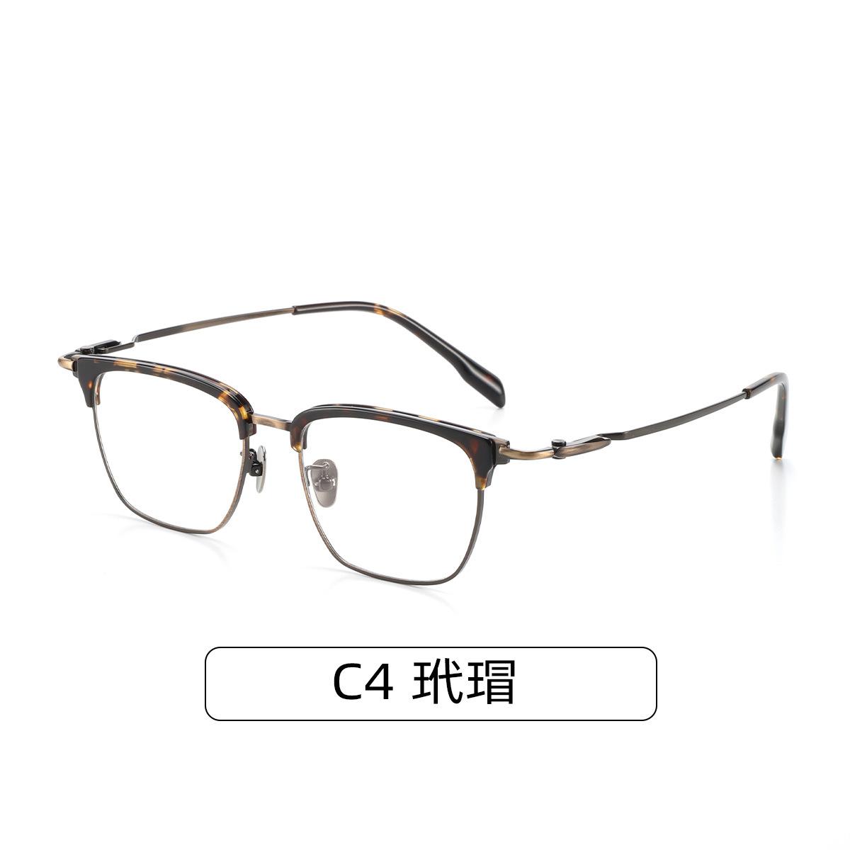 

Light luxury retro pure titanium ultra-light myopia Guochao glasses high-quality plate can be matched with degree eyebrow frame SH0060