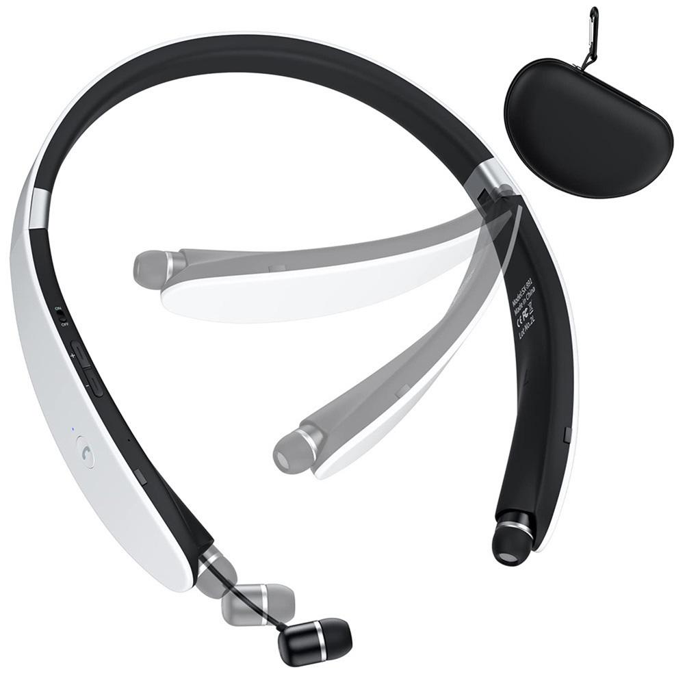 New Wireless Bluetooth 5.0 Neckband Earphones Foldable Headphones Hifi Stereo Earphones Noise Cancelling Headphones with Mic