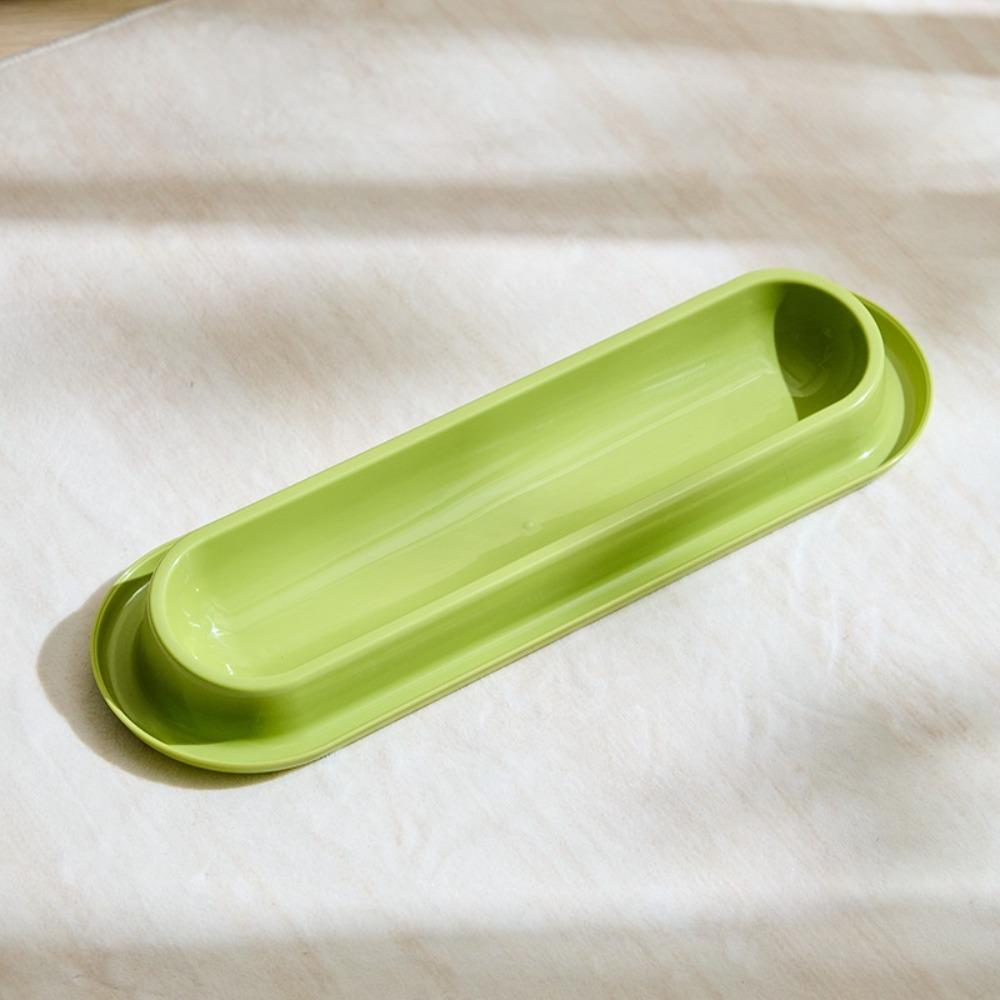New Elongated Multi Cat Feeding Bowl Large Capacity 15° Slanted Long Pet Food Dish Washable Anti Ant Pet Food Bowl Feeding