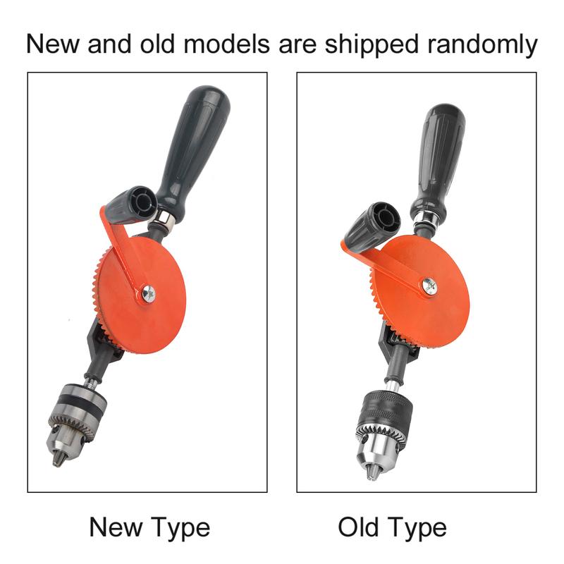 Hand Drill Woodworking Hand Drill Portable Hand Crank Drill Mini Manual Drill with Double Pinions for Wood Plastic Manual Drill