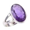 Natural African Amethyst Gemstone 925 Solid Sterling Silver Gift Ring S.7 k6D72