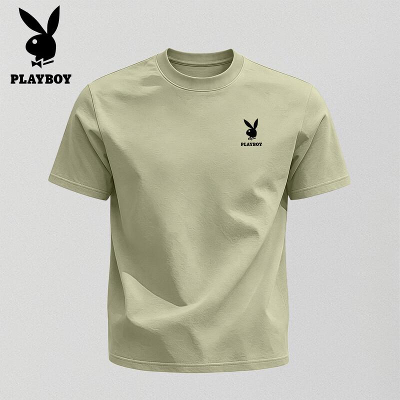 PLAYBOY Men's Pure Cotton Short Sleeve T-Shirt