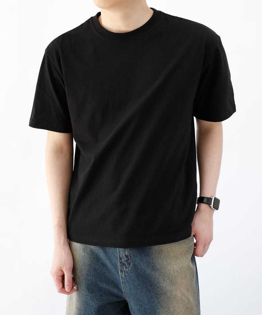 HARRISON Standard Plain Round Short Sleeve T-Shirt Ha-1030 Har1002 Black