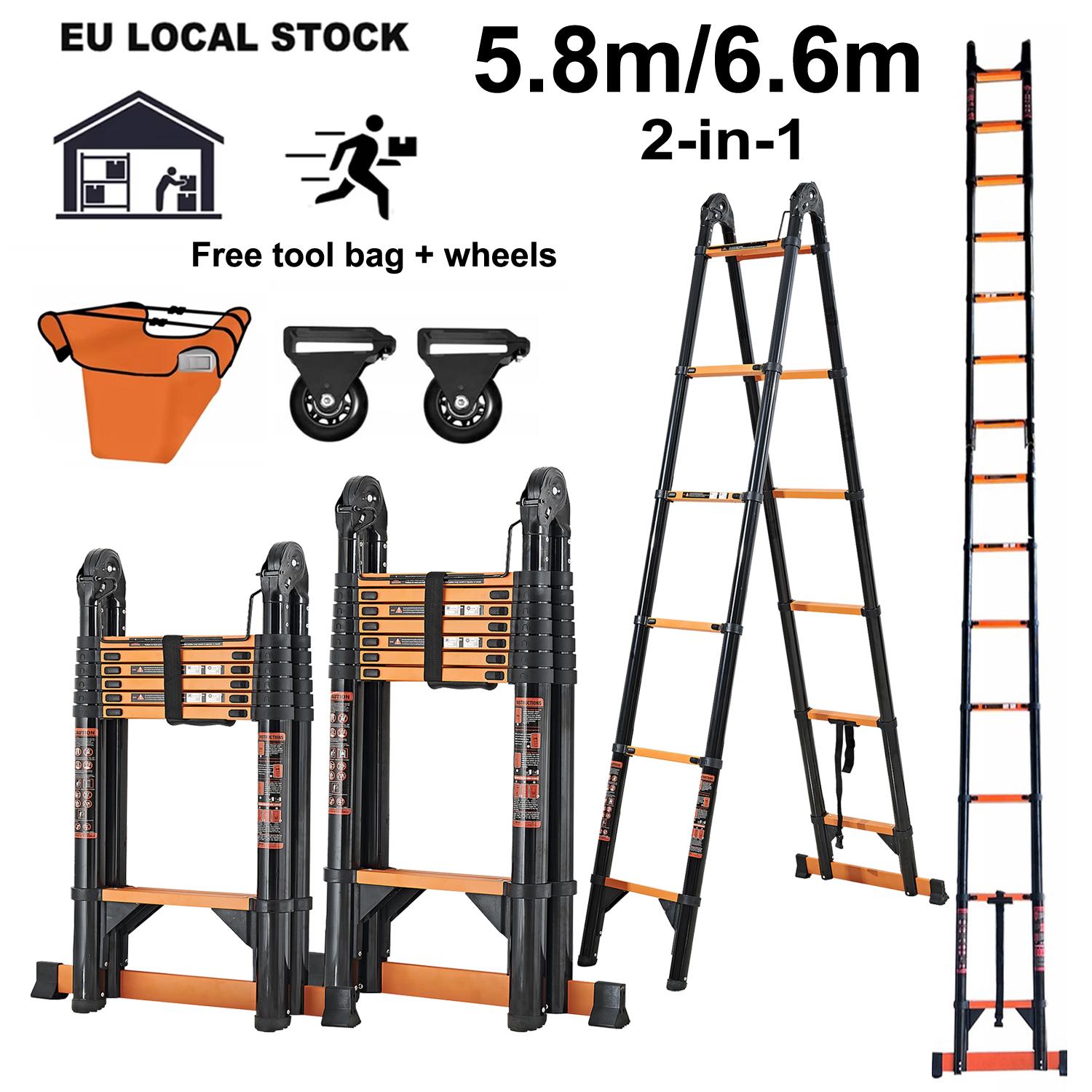 Telescopic Ladder 5.8m/6.6m Carbon