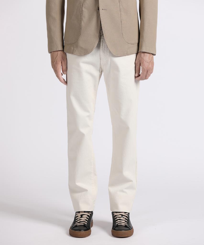 PANICALE Ivory Modern Fit Cotton Pants