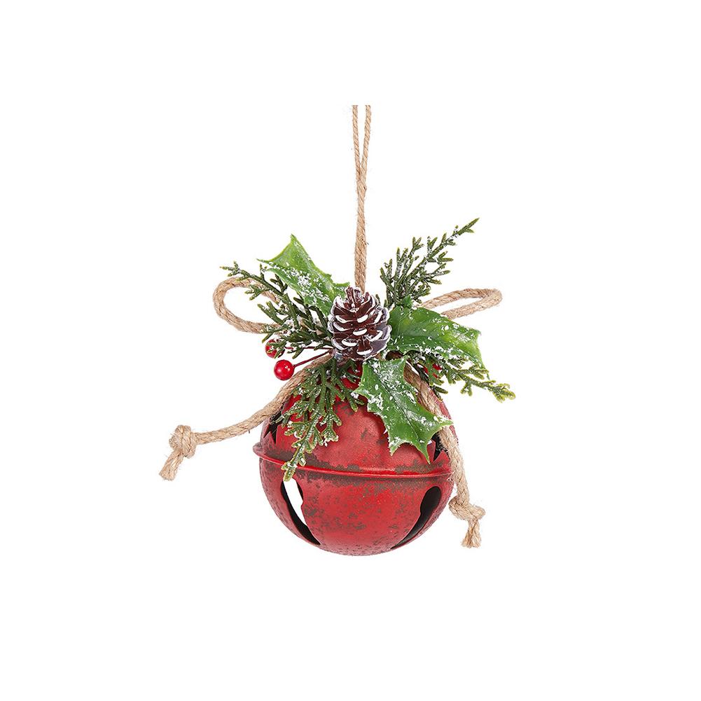 

Large Vintage Christmas Bell Shabby Chic Christmas Ornament Jingle Bell Christmas Hanging Primitive Unique Christmas Gift Idea 8.5cm