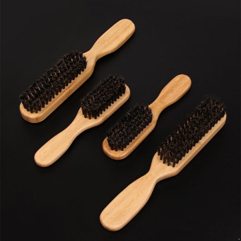 Soft Bristle Slick Back Hair Styling Brush Gently Detangles Smooths Frizz and Flyaways for Polished Laying Down Edges with Glossy Shine