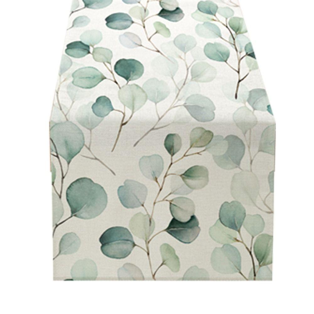 Pastoral Style Eucalyptus Leaves Table Runner Multi Size Tablecloth Table Cover  Dinning Table