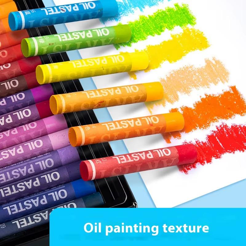 12/25/38/50 Colors Soft Oil Pastels For Kids Artists Art Drawing Blending Non-Toxic Heavy Color Crayons Painting Sticks Full Set