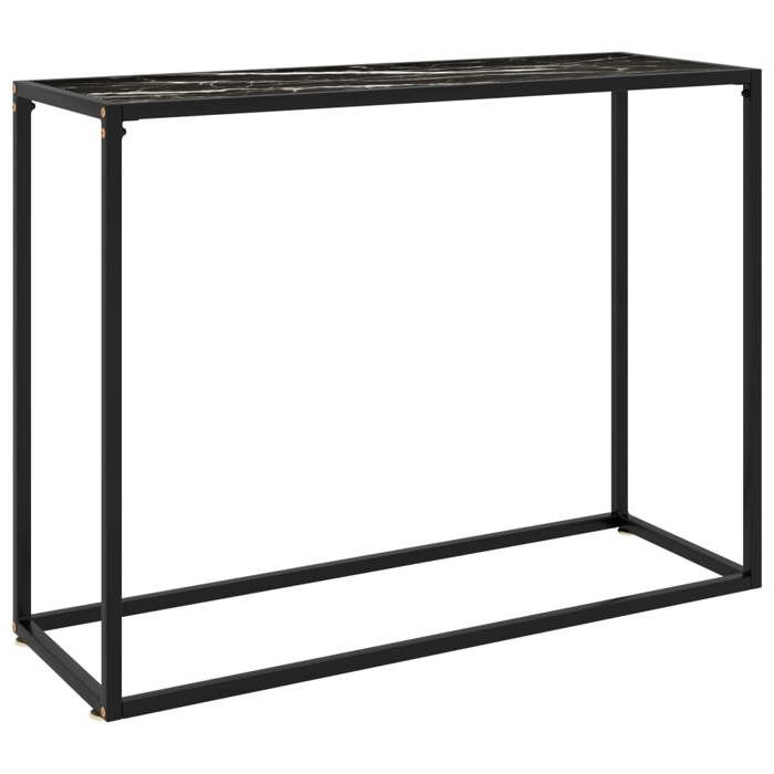 VidaXL Table console Noir, 100x35x75 cm Verre trempé