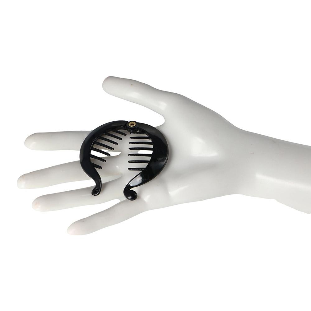 DIY Elegant Banana Clips Fish Shape Rhinestone Barrettes Hairpins Hair Claws Fish Clip Hair Clips чёрный