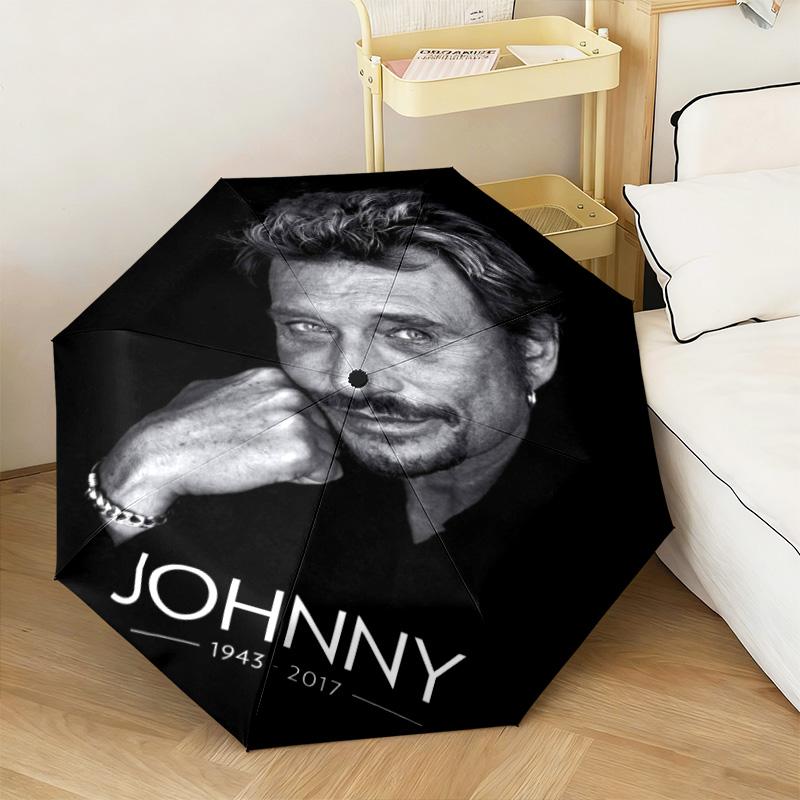 French legendary rock singer and actor Johnny Hallyday umbrella is suitable for all seasons, including home travel and outdoor activities Y9