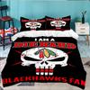 Chicago Hockey 3PCS Bedding set,Ideal for 1pc Duvet Cover And 2pcs Pillowcases Perfect for Fan gift,Ideal for Bedroom, Dormitory