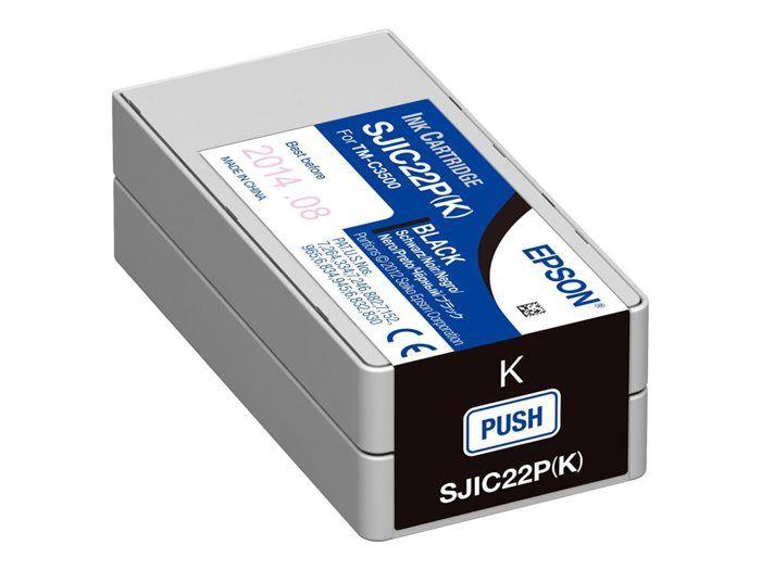 Cartouche d'encre EPSON S020407 - Noir - Pour TM-C3500 - Technologie jet d'encre - Epson DURABrite Ultra