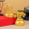 Chinese New Year Money Tree God Feng Shui Fa Cai Lucky Fortune Miniature Spring Festival Home Decorating Desktop Car Ornaments