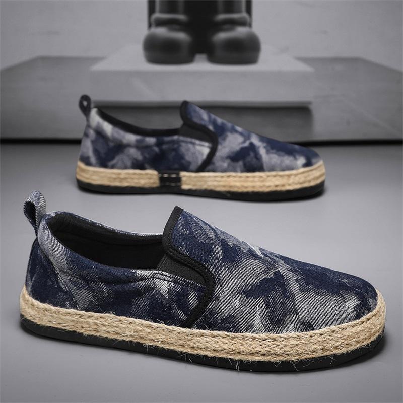 2026 Bequeme Herren Fischer Casual Canvas Slip-On Ballerinas mit PVC-Sohle Modische Schuhe für den täglichen Spaziergang Mehrere Farboptionen