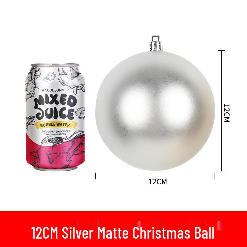 Silver Glitter Christmas Hanging Ornaments: Shiny Plastic Balls 6-30CM for Festive Decorations