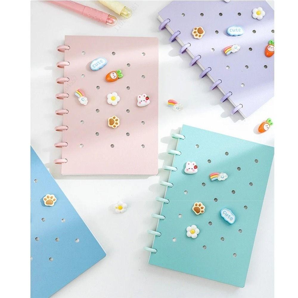 Cartoon A5 Loose-Leaf Book Detachable DIY Binder Journals Multi Color Detachable Notepad Gifts