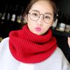 Fall Winter Warm Fashion Women Solid Color Pullover Neckerchief Knitted Scarf