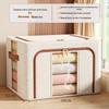 Tianshan Cotton & Linen Zipper Storage Box with Lid for Clothes & Toys