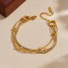 Fashion Creative Delicate Full Diamond Chain Multi Layered Snake Bracelet Premium
