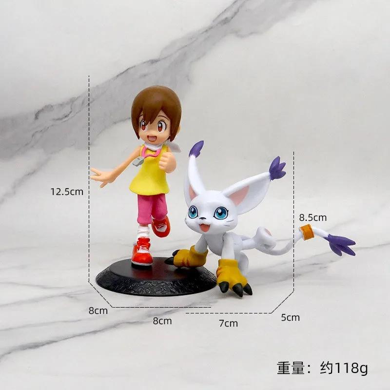 Anime digimon adventure figure yagami taichi ishida yamato yagami hikari takaru action model decorations pvc toys gifts