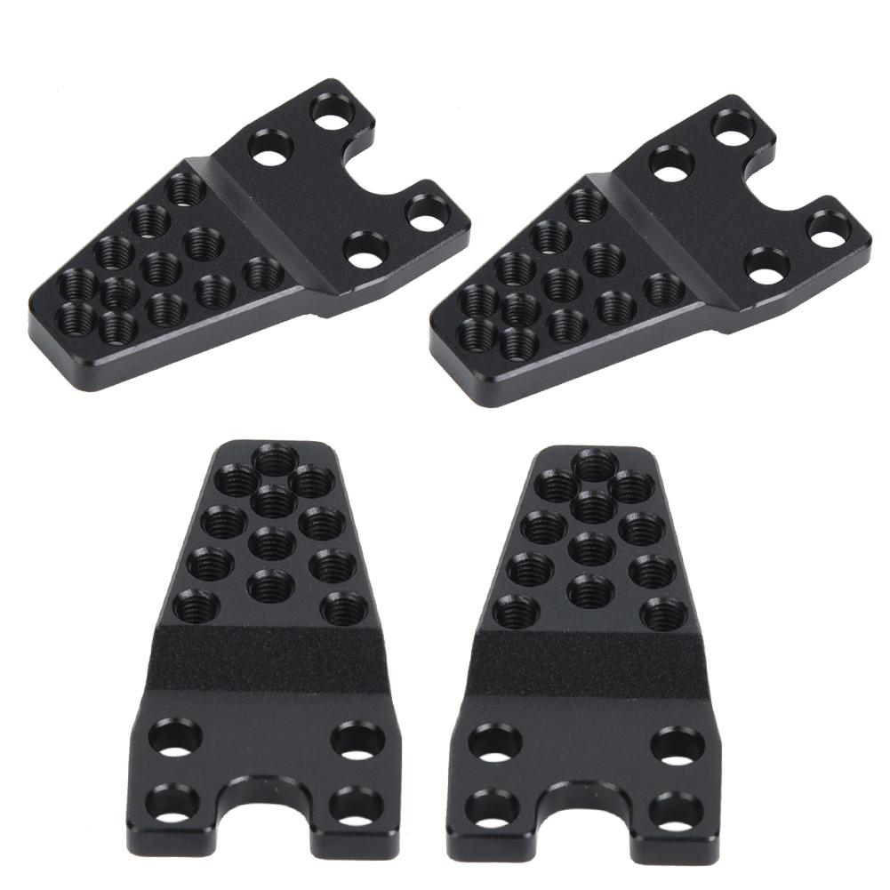 Aluminum Lower Shock Mount Lift Kit Set for Axial SCX10 Remote Control Car Threaded MountingBlack
