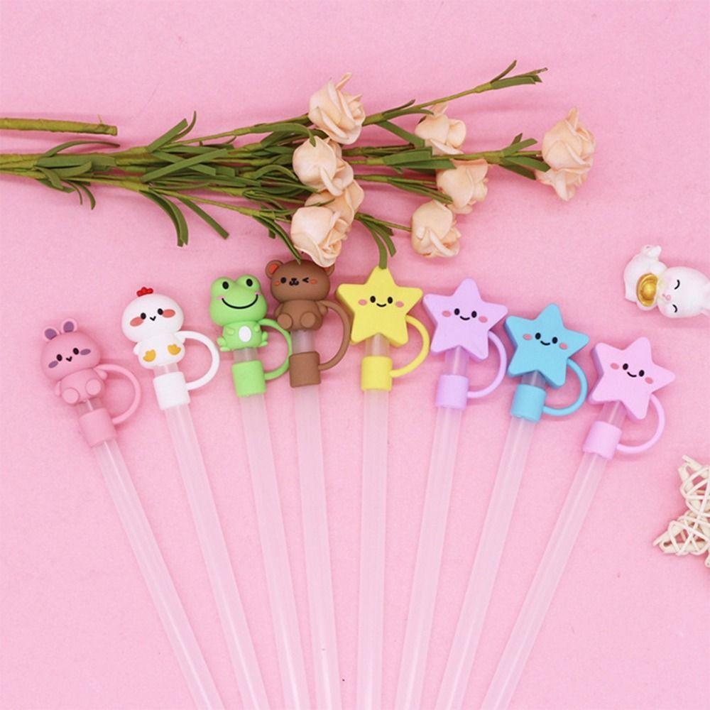 Cup Accessories Silicone Straw Plug Reusable Straw Tips Cover Drinking Dust Cap  Water Glass
