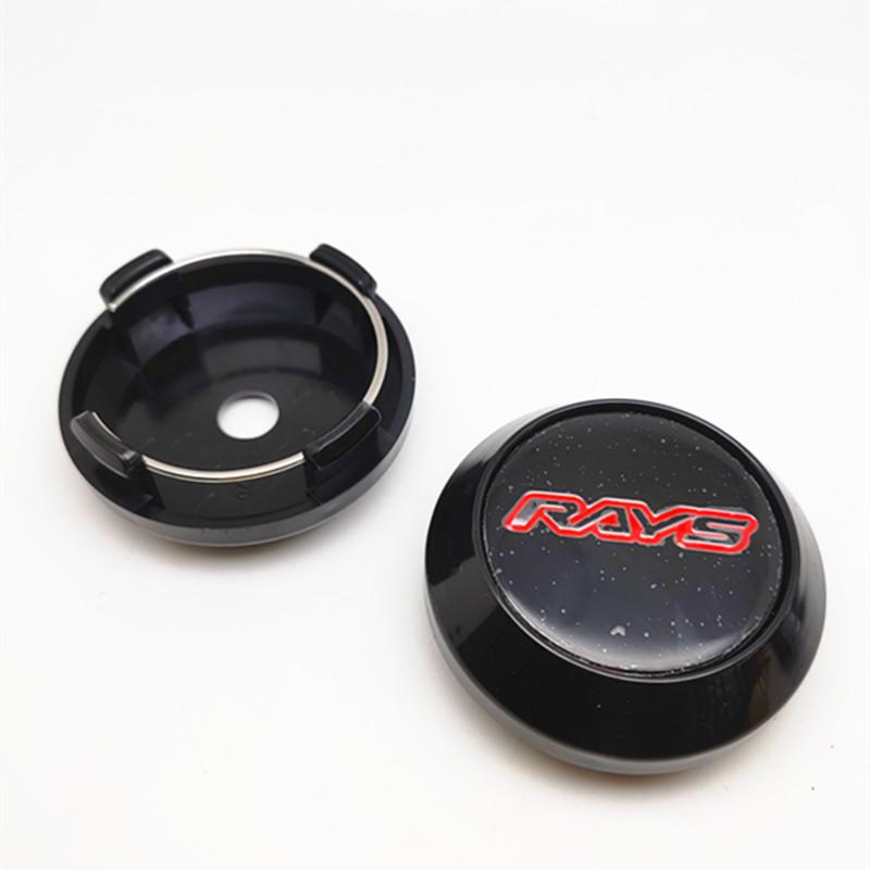 4pcs 64mm 57mm Rays Wheel Center Cap Hub Car Rims Cover Hubcaps Rims Japan Volk Emblem Badge Auto Styling Accessories