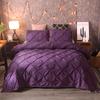 Black Duvet Cover Set Pinch Pleat 2/3pcs King Size Polyester Bedclothes Bedding Sets Luxury Home Hotel Use(no Filling No Sheet)