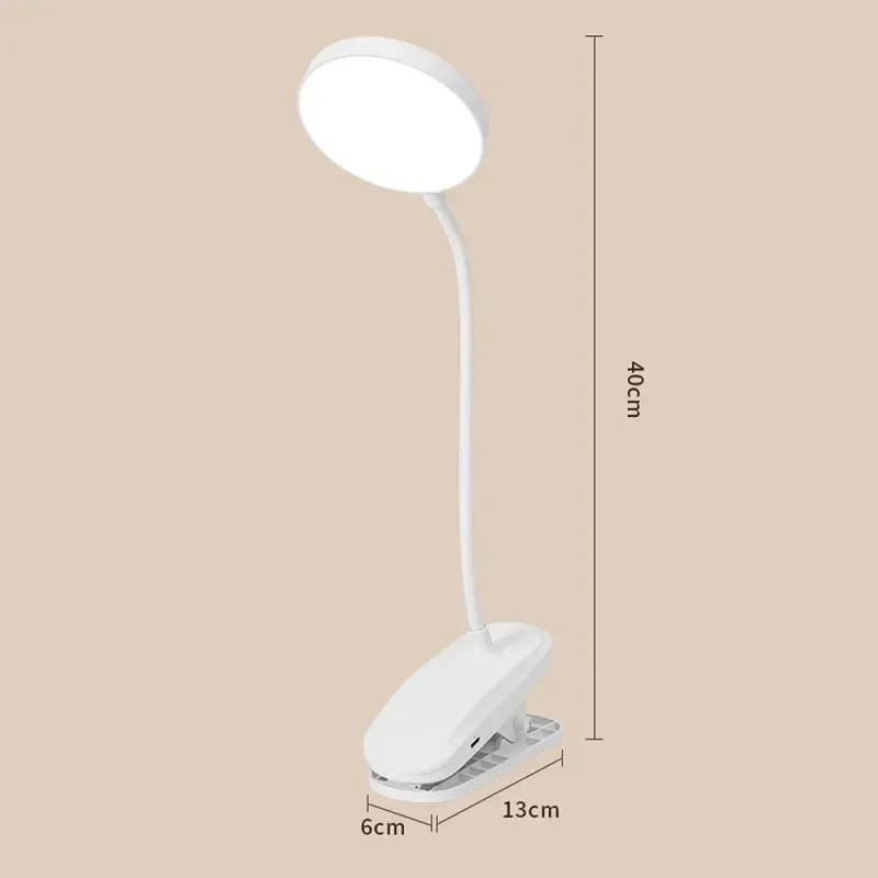 Led Table Lamp USB Night Light With Folding Clamp Study Stand Read Lamp Touch 3 Modes Dimming Eye Protection Light