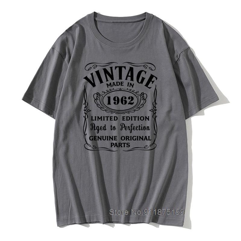 Vintage Made In 1962 T-Shirt Anniversary Present Funny Unisex Graphic Graphic Cotton Short Sleeve Novelty O-Neck Father Tshirt