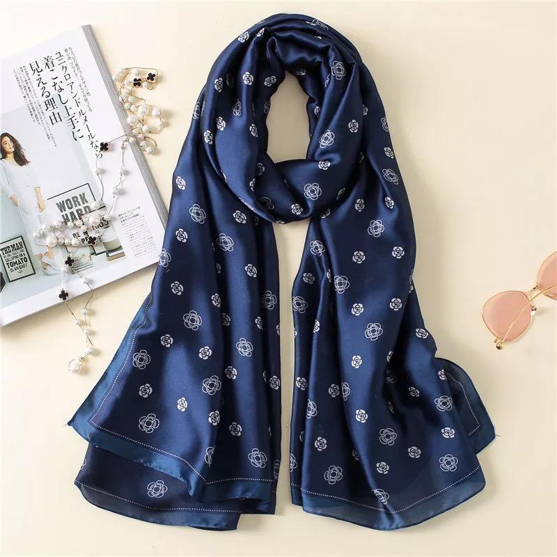 Spring Dustproof Print Shawls Winter Ethnic Style Satin Scarves Fashion Sunscreen Beach Towel Popular 180X90Cm Big Bandanna