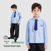 Luo Meng Boy's Striped Long Sleeve Shirt