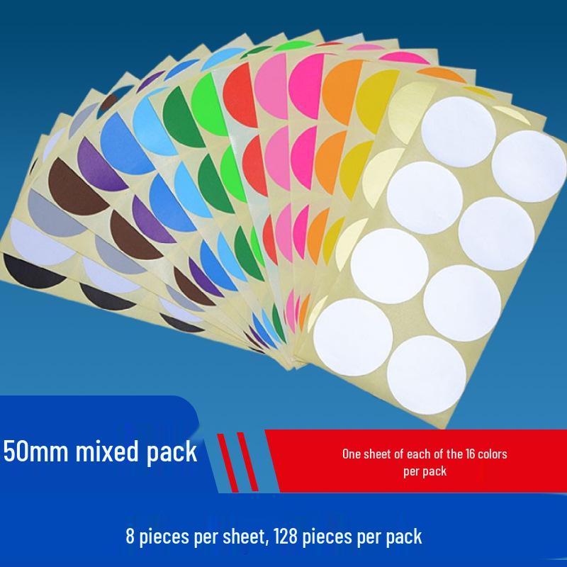 Mixed Color Round Dot Sticker Labels - Available in 10, 16, and 20 Vibrant Colors