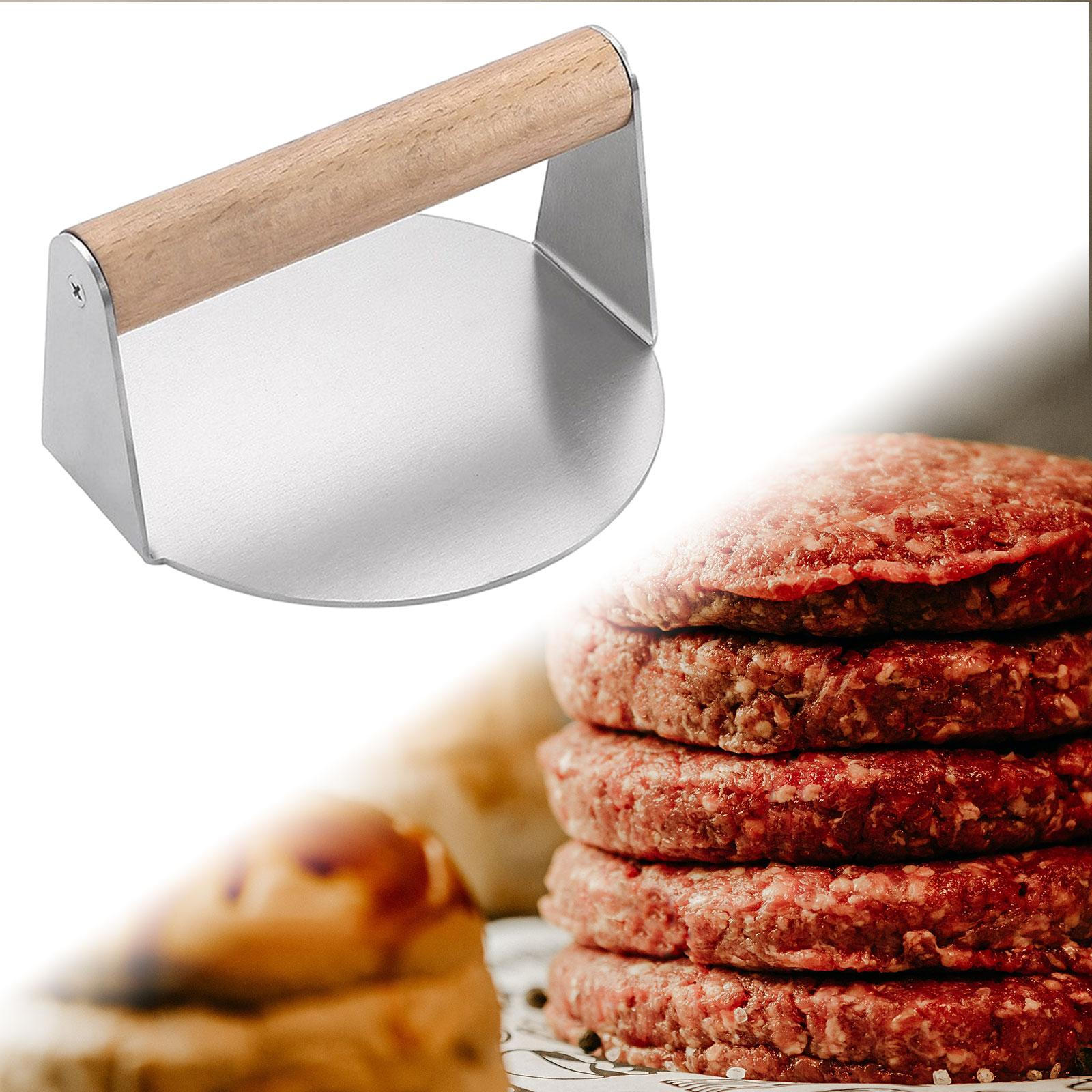 

Пресс для бургеров из нержавеющей стали с жаропрочной ручкой Smooth Kitchen Meat Round