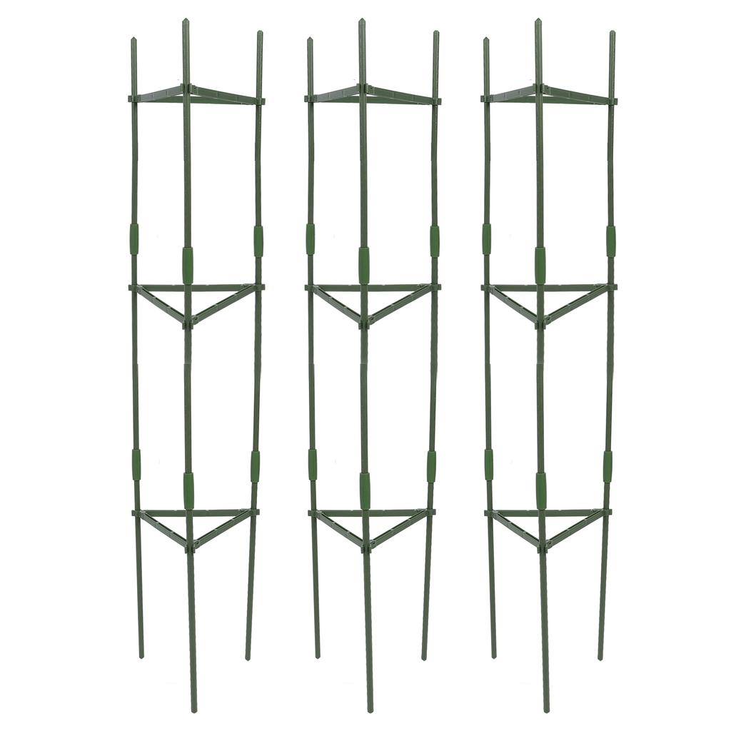 3 Buc. Cușcă Tomate Triunghiulară Heavy Duty Araci Plante Tomate Cuști Suport Spalier pentru Grădină și