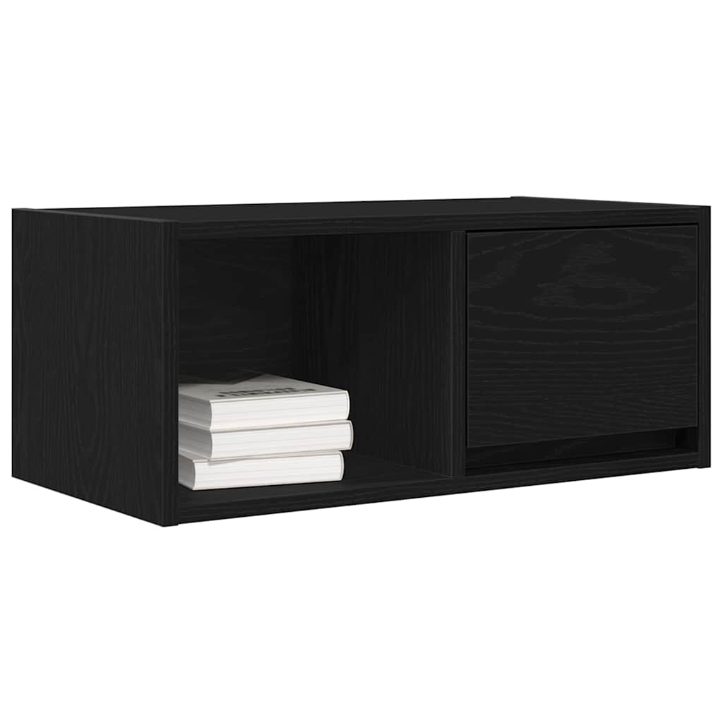 TV Cabinet Black Oak Effect 60x31x25.5 cm Engineered Wood