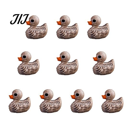 Creative Resin Sculpture Mini Skeleton Duck Figurines, Halloween Tiny Figures, Spooky Dark Decor Accessories Miniature Bone Statue for Graveyard