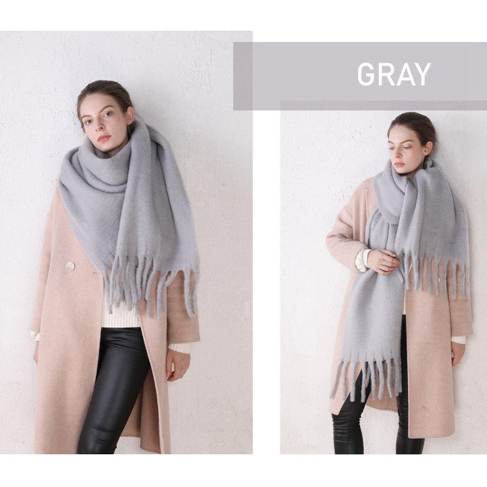 Winter Korean Style Scarves Pashmina  Wraps Female Cashmere Shawl Cashmere Scarves Solid Scarf