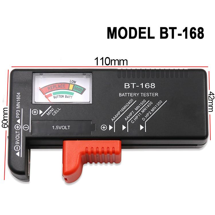1PCS BT-168 Battery Tester Universal Electronic Checker Volt Meter Measuring Tools