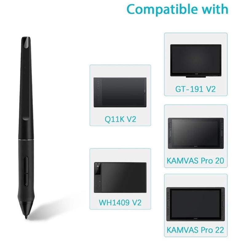 Penna Stilo Ergonomica PW500 per Tablet KAMVASPro22 per Migliorare il Controllo Artistico Penna Stilo per Illustratori Professionisti