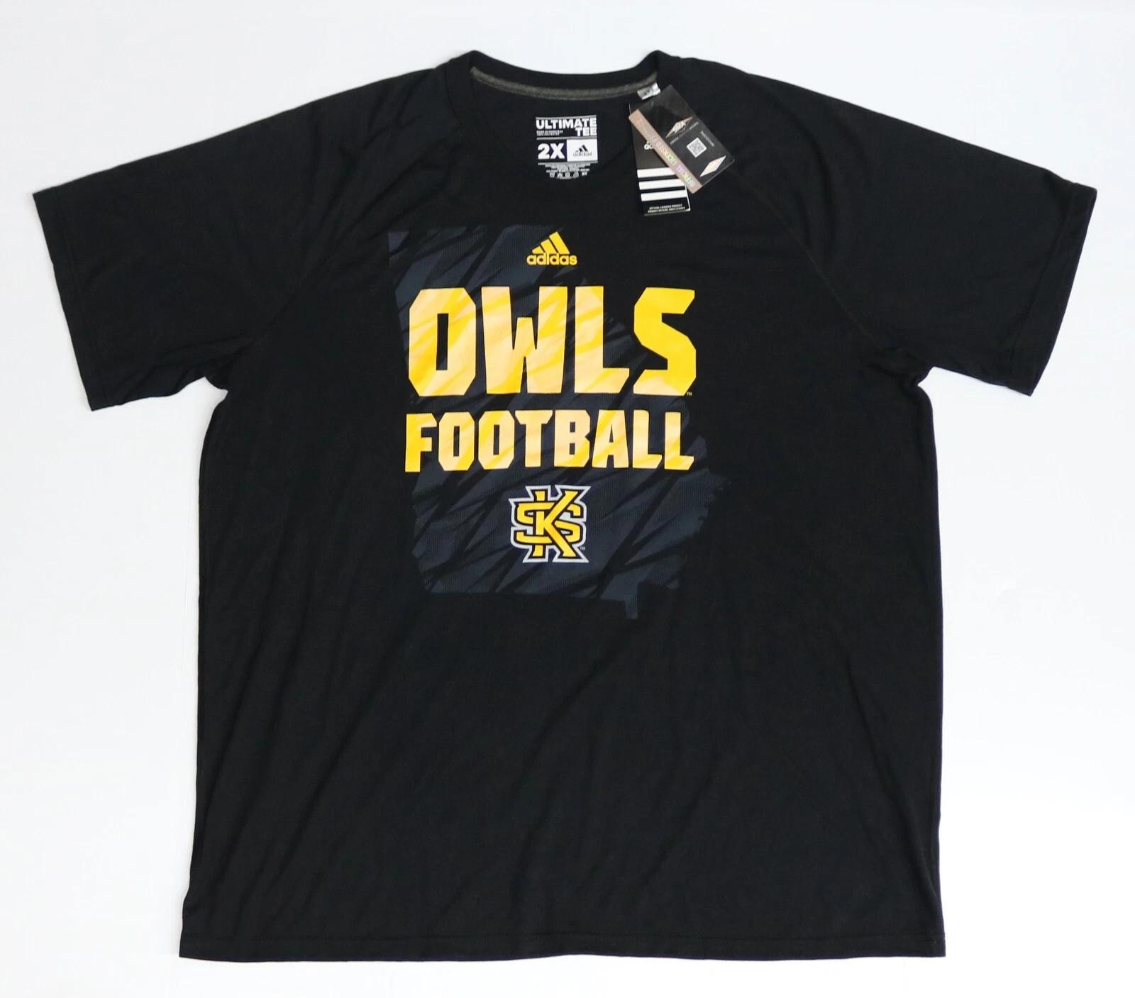 Kennesaw State University Men s Black adidas T-Shirt KSU Owls Football - Size 2X S